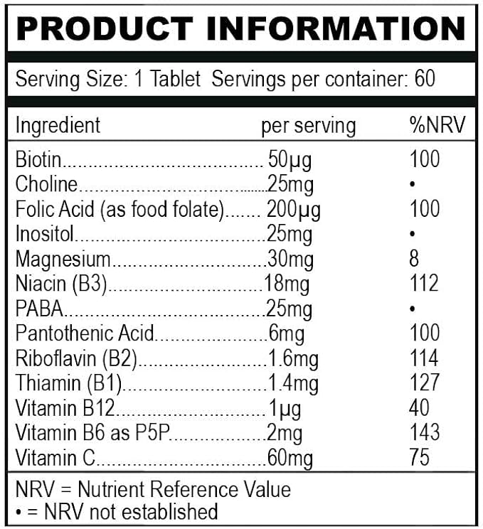 Ancient Purity Vitamin B Complex 60 Tablets