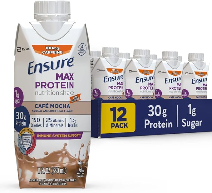Ensure COMPLETE Nutrition Shake 30g of Protein Meal Replacement Shake with Nutrients for Immune Health &amp Max Protein Liquid Nutritional Shake with 30g of Protein