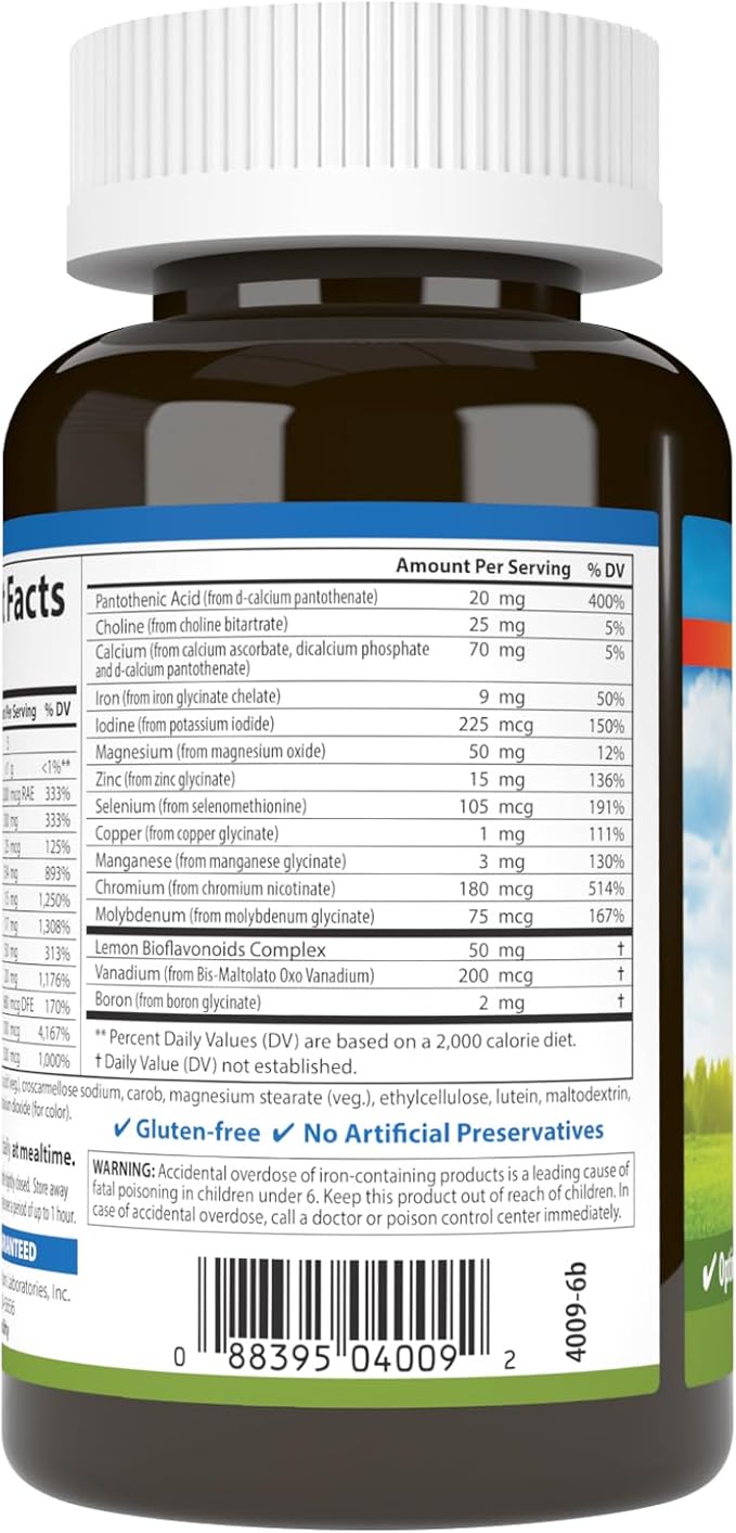 Carlson - Super 1 Daily Vegetarian Multiple Formula Multivitamin Optimal Wellness 60 Tablets