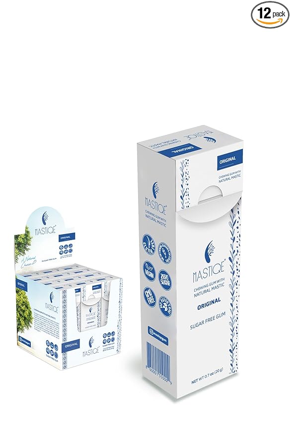 Mastiqe Sugar Free Hard Chewing Gum with Natural Mastic (Plain)