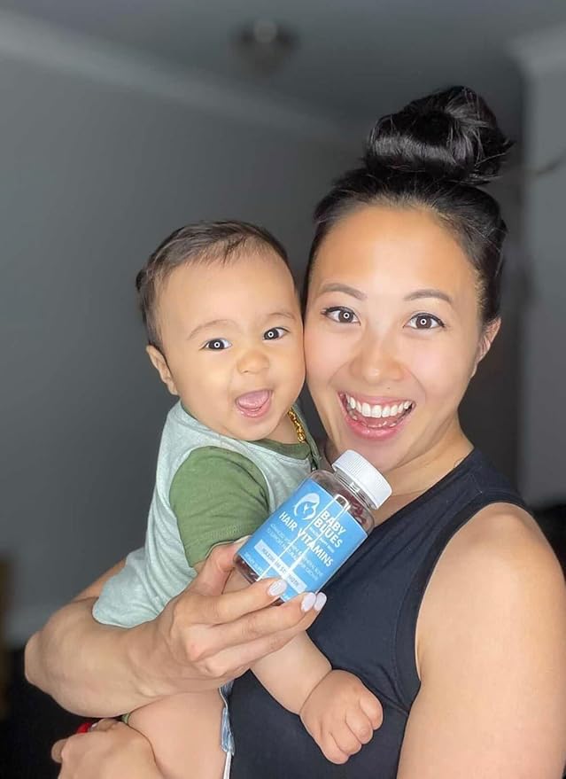 Baby Blues Postpartum Hair Loss Vitamins - Full Hair Cycle Pack - with Biotin Collagen &amp Folate