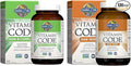 Garden of Life Vitamin B Complex 120 Vegan Capsules and Vitamin Code Raw Iron 30 Count Capsules Bundle