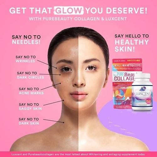 &amp Luxcent Glutathione Caps Duo Japan Made &amp Formulated - 1 Month Supply