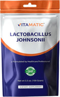 Vitamatic Lactobacillus Johnsonii Probiotic Powder - Digestive Health Support - 100 Gram (3.5 OZ) - 100 Servings