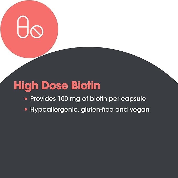 Allergy Research Group HiBiotin Supplement - Extra Strength Biotin Pills Vegetarian Capsules Hypoallergenic Gluten Free - 90 Count