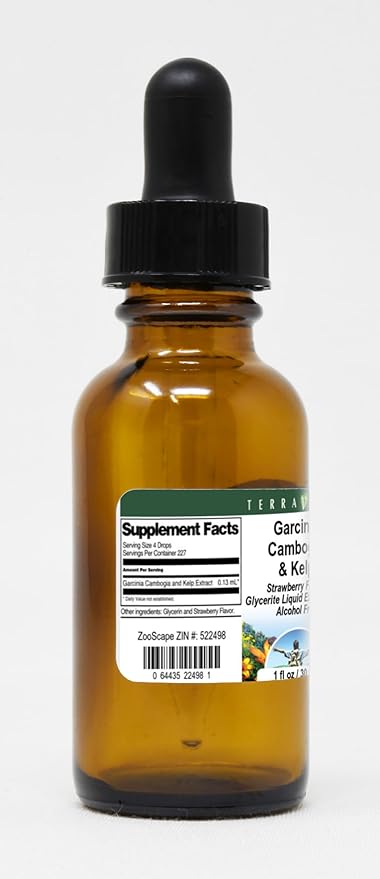 Garcinia Cambogia &amp Kelp Glycerite Liquid Extract (1:5) - Strawberry Flavored (1 oz ZIN: 522498) - 3 Pack