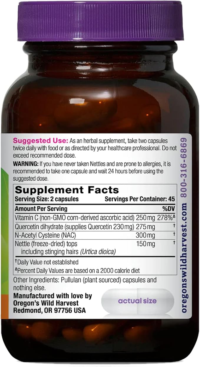 Oregon's Wild Harvest Aller-Aid with Quercetin Supplement 90 Count