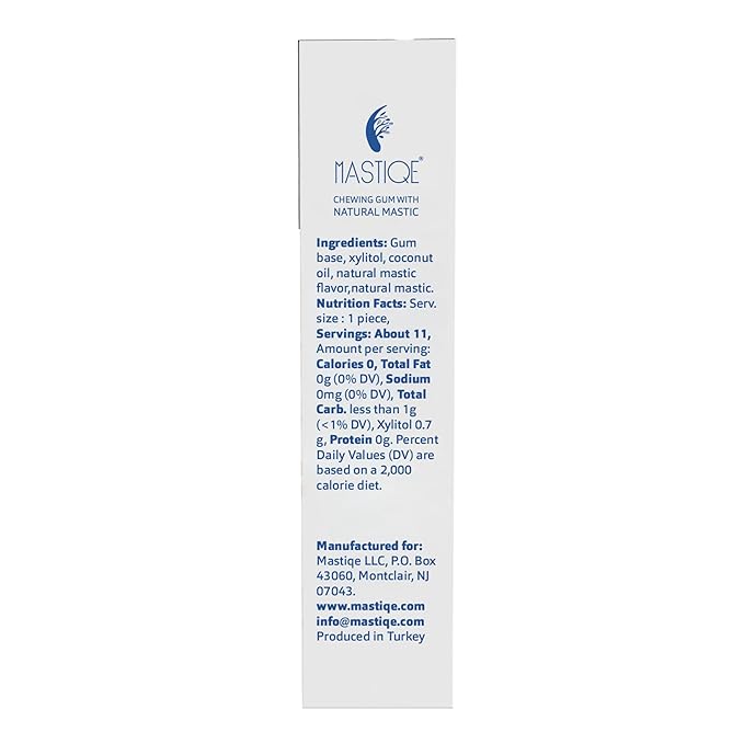 Mastiqe Sugar Free Hard Chewing Gum with Natural Mastic (Plain)