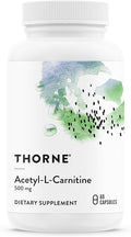 THORNE - Acetyl-L-Carnitine - 500 mg - Supports Brain Function Mood &amp Healthy Nerve Sensations in the Hands &amp Feet* - Third-Party Certified - Gluten Dairy &amp Soy-Free - 60 Capsules