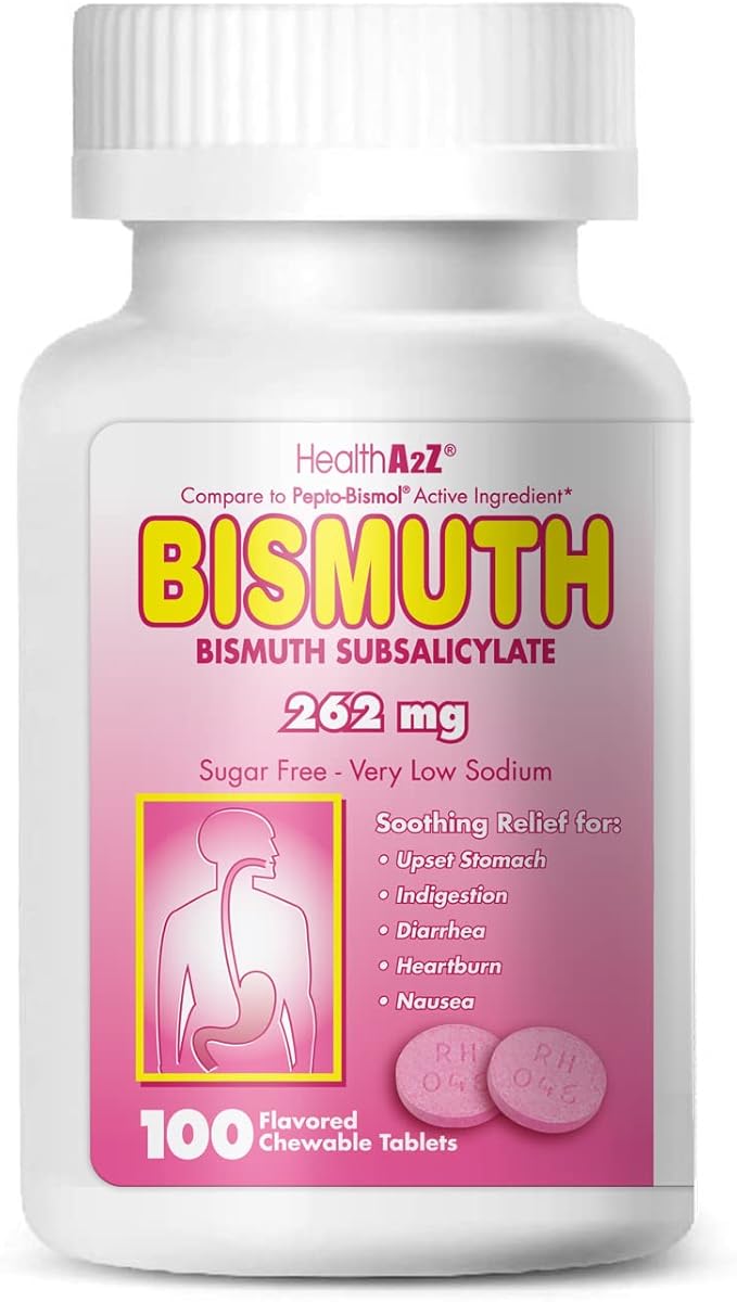 HealthA2Z® Mega Savings Bundle - Bismuth Subsalicylate 262mg (100 Tablets) &amp Multi Collagen Pills 1735 mg (270 Collagen Capsules)