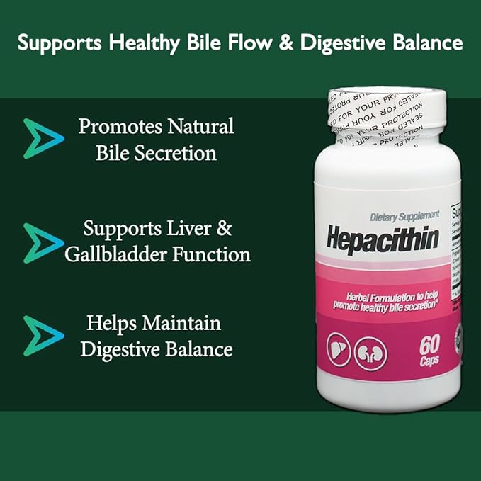 Hepacithin Herbal Liver Support – Promotes Healthy Bile Secretion &amp Digestive Detox