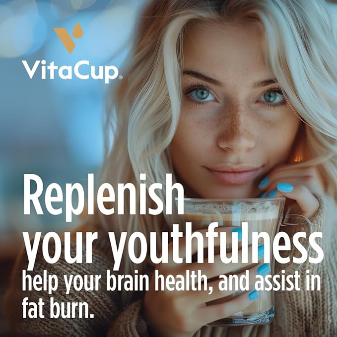 VitaCup Keto + Collagen Coffee Creamer Vanilla Flavor with MCT Collagen Protein Coconut Water L-Theanine for Keto Diet Use in Coffee Smoothies &amp Shakes Dairy-Free Gluten-Free Soy-Free 10