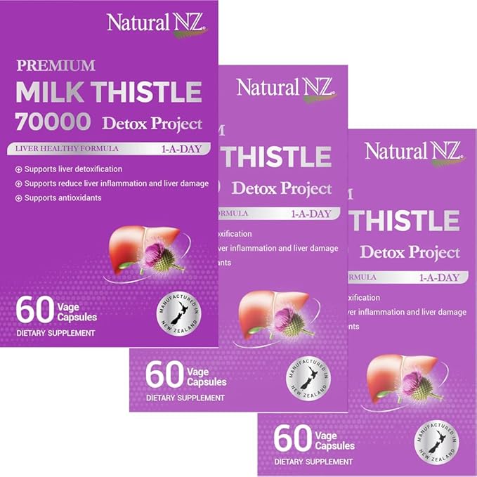 Premium Milk Thistle 70000 1-A-Day 60 Vege Capsules (3)