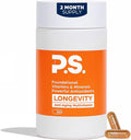 PS Longevity Supplement – Anti-Aging Multivitamin for Men &amp Women – Premium Methylated B Vitamins CoQ10 NR Urolithin A &amp Natural Antioxidants – Cellular Health Energy &amp Memory – 2 Mont