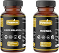 Ashwagandha 320 Capsules &amp Moringa 320 Capsules – Herbal Dietary Supplement | Easy Daily Use | Non-GMO Ingredients No Artificial Colors | Capsules Combo Pack