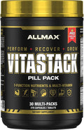 ALLMAX VITASTACK - 30 Multi-Packs - Convenient Multivitamin Mineral &amp Nutrient Tablets - 30 Servings