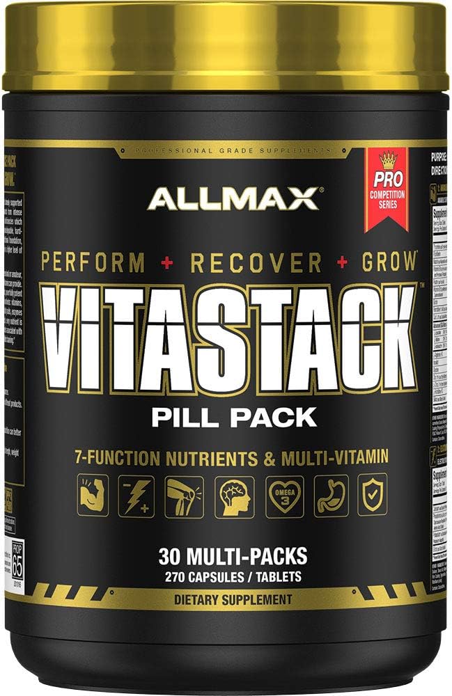 ALLMAX VITASTACK - 30 Multi-Packs - Convenient Multivitamin Mineral &amp Nutrient Tablets - 30 Servings