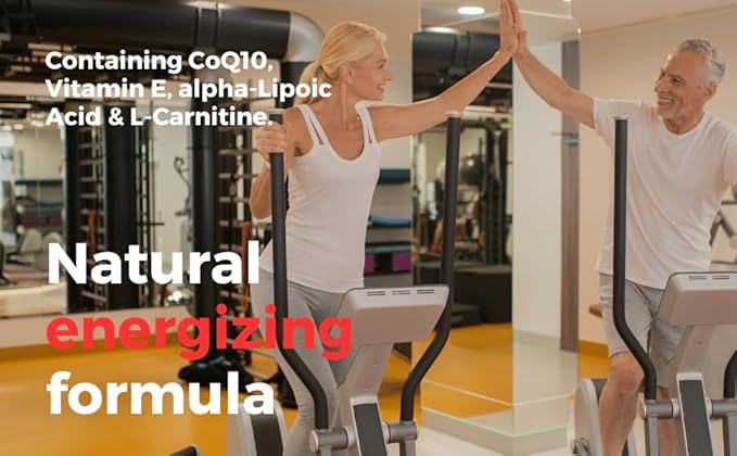 CoQ10 Plus More. Contains Also L-Carnitine Alpha-Lipoic Acid and Vitamin E for Muscle Recovery &amp Energy (90 Count)