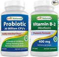 Best Naturals Probiotic 10 Strains &amp 30 Billion CFU &amp Vitamin B2 (Riboflavin) 400mg