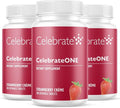 Celebrate Vitamins CelebrateONE Chewables Iron Free - Once Daily Bariatric Multivitamin Essential Vitamins &amp Minerals - Gastric Bypass &amp Sleeve Gastrectomy Supplement - Strawberry Creme (90
