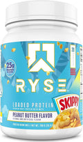 RYSE Loaded Protein Powder - Skippy Peanut Butter - 25g Whey Protein Isolate &amp Concentrate with Prebiotic Fiber &amp MCTs - Low Carb Low Sugar Digestive-Friendly - 20 Servings / 1.5 lb Tub