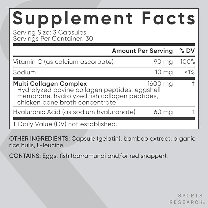 Sports Research® Healthy Hair Essentials - Biotin 10000mcg with Organic Coconut Oil Vitamin B7 for Healthy Skin and Hair Support + Multi Collagen Pills Peptides with Hyaluronic Acid &amp Vitamin C