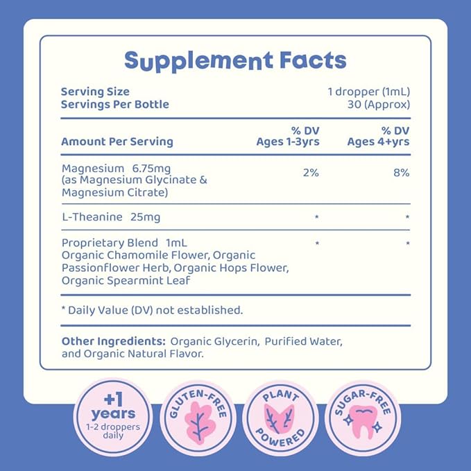 JoySpring DetoxZee Cilantro and Magnesium Citrate &amp Glycinate Liquid Drops for Kids