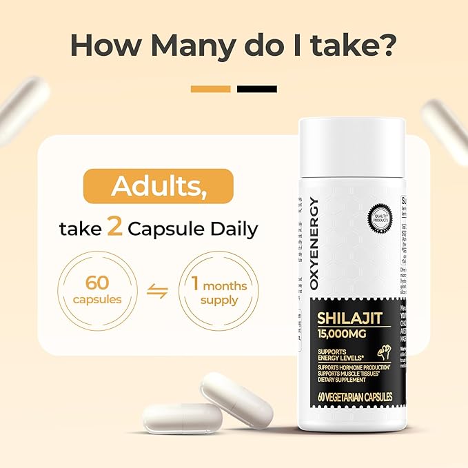 OxyEnergy Silymarin Milk Thistle 300mg Pack of 3 &amp Shilajit Capsules 15000mg