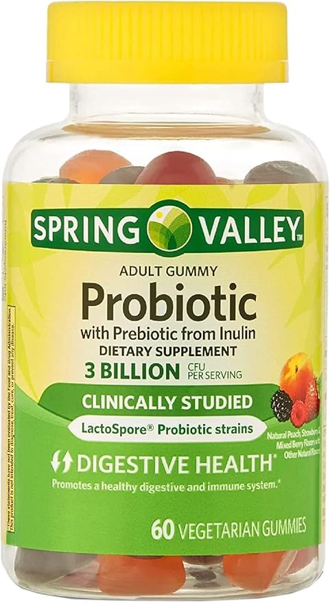VSL Sticker + Spriing Valeey Adult Probiotic + Prebiotic Gummies 60 Count +