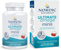 Nordic Naturals Ultimate Omega Minis Strawberry Flavor - 60 Minis Soft Gels - 1120 mg Omega-3 - High-Potency Fish Oil Supplement - EPA &amp DHA - Promotes Brain &amp Heart Health - 30 Servings