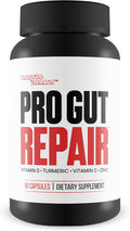 Pro Gut Repair - Leaky Gut Repair Supplements - High Fiber Natural Formula w/Vitamin C &amp Vitamin D - Turmeric - Zinc Gut Lining Repair Support - Promote Digestive Health