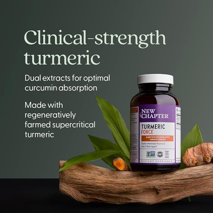New Chapter Turmeric SupplementDailyHeartBrain&ampHealthy Inflammation SupportSupercritical Turmeric Curcumin Means No Black Pepper NeededNon-GMOGluten Free – (4 Month Supply)120 Count (Pack o