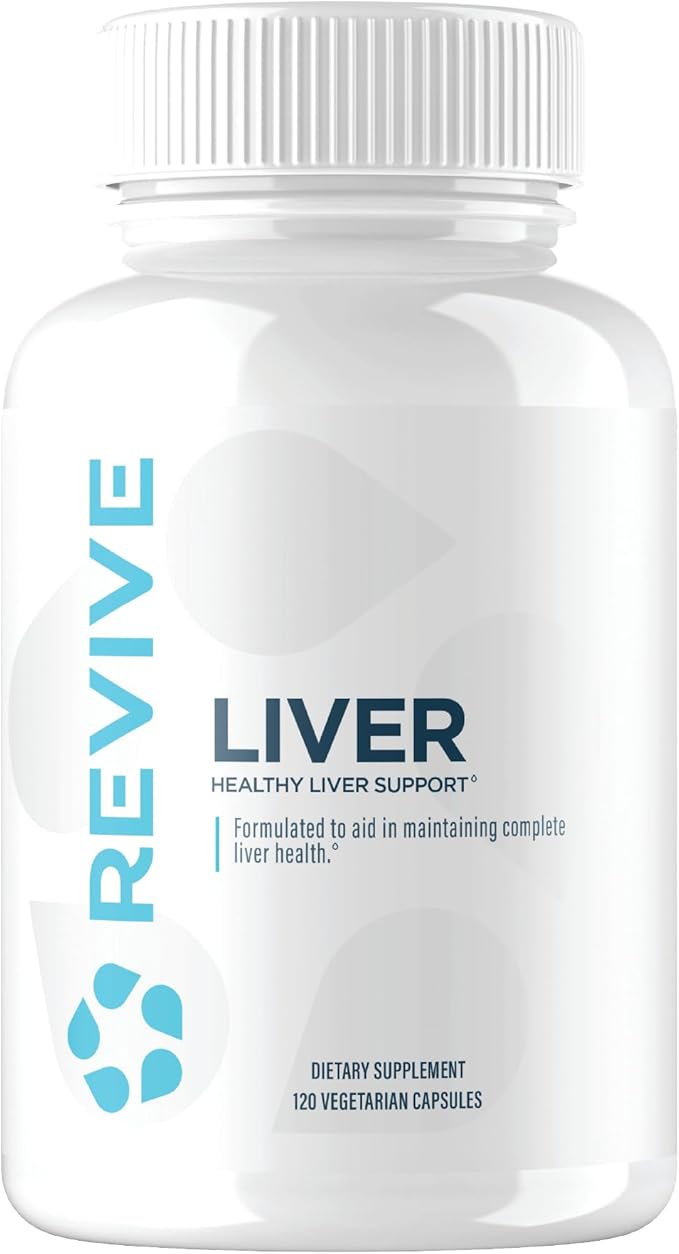 Revive MD Natural Liver Cleanse Detox &amp Repair Supplement – Milk Thistle Liver Support Formula Promotes Healthy Liver Function &amp Helps Reduce Inflammation – 120 Capsules (30 Servings)