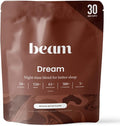 Beam Dream Sleep Powder – Sleep Aid for Adults with Melatonin Magnesium L-Theanine Reishi Mushroom &amp Apigenin Sleep Supplement Sleepy Cocoa Bedtime Drink Mix Brownie Batter Flavor 30 Serving