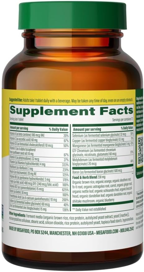 MEGAFOOD Men's One Daily 72 CT