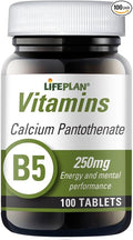 Lifeplan Calcium Pantothenate 250Mg 100 Tablets