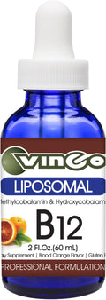 Vinco Inc – Liposomal Vitamin B12 Energy Support Daily Supplement | 60 ml (60 Servings) | Supports Energy Metabolism &amp Nervous System Health | Gluten Free &amp Vegetarian