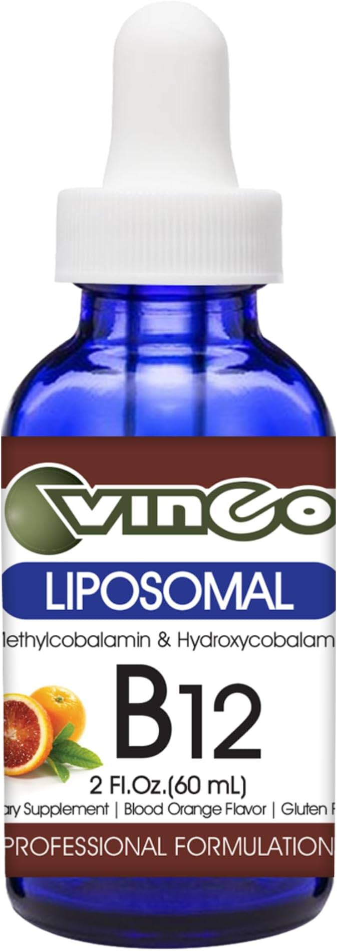 Vinco Inc – Liposomal Vitamin B12 Energy Support Daily Supplement | 60 ml (60 Servings) | Supports Energy Metabolism &amp Nervous System Health | Gluten Free &amp Vegetarian