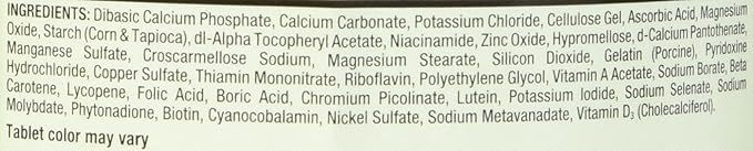 Kirkland Signature Adult 50+ Multi Vitamins &amp Minerals 400 Tablets (5 Pack)
