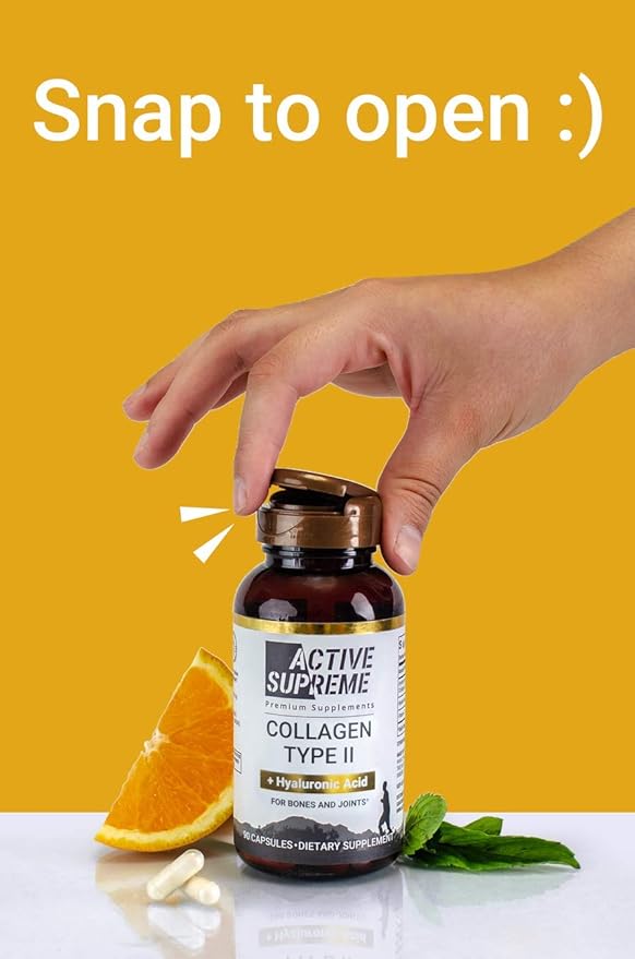Type 2 Collagen for Joint Support | 270 Capsules (9 Month Supply) | Grass-Fed Hydrolyzed with Hyaluronic Acid &amp Vitamin C | Joint Health &amp Cartilage Support