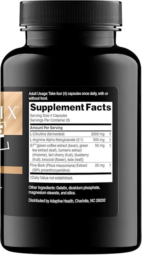 Nugenix Nitric Oxide Booster Supplement - Nitric Oxide Flow L-Arginine L-Citrulline Pine Bark Extract - Vasodilator - 100 Capsules