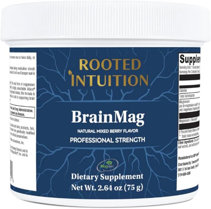 BrainMag - Mixed Berry Magnesium L-Threonate Powder | Focus Calm Restful Sleep | Magtein + Highly Absorbable Chelates | Sugar Free Non-GMO (2.64 Ounces)