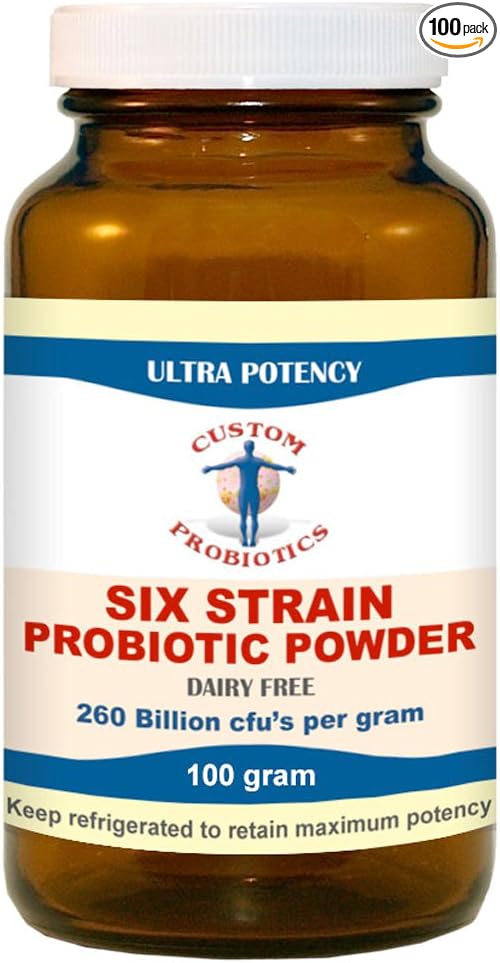 Custom Probiotics Six Strain Probiotic Powder (100 gram)