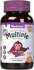 Bluebonnet Nutrition Rainforest Animalz Whole Food Based Multiple Chewable Tablet Kids Multivitamin &amp Mineral Vitamin C D3 Iron Gluten Free Milk Free Kosher 180 Chewable Tablets Mixed Fla