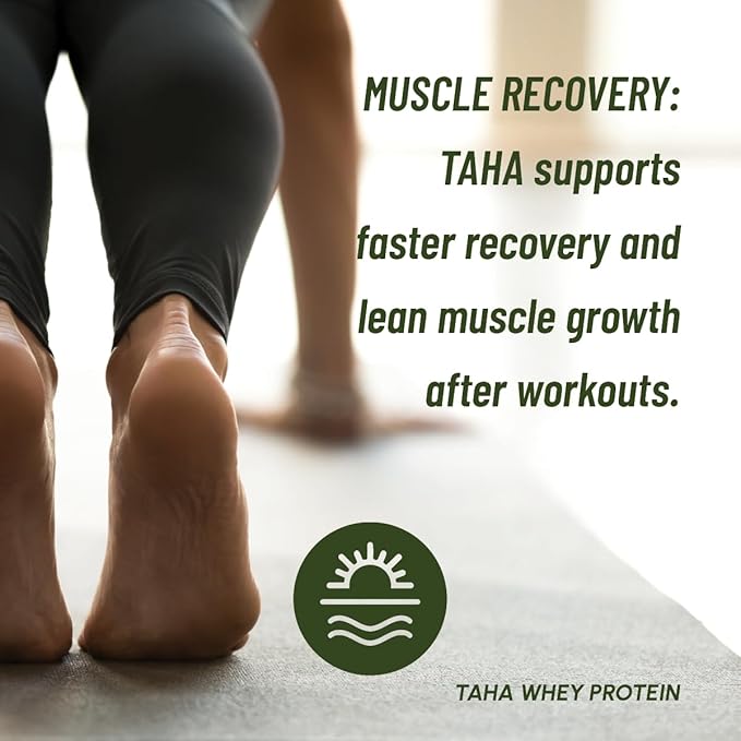 Taha Health &amp Nutrition Natural Unflavored Whey Protein Concentrate Powder 25g Protein 140 Calories 2g Sugar | New Zealand Grass-Fed Free-Range Dairy | Gluten and Soy Free Keto Kosher | 2LB