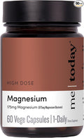 Me Today Magnesium Glycinate Supplement – 175mg High Absorption Magnesium Glycinate Capsule for Muscle Recovery Nervous System Support Sleep &amp Relaxation – Vegan Non-GMO 60 Servings.