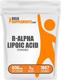 BulkSupplements.com R-Alpha Lipoic Acid Powder - R-ALA Supplement R Alpha Lipoic Acid 200mg - Antioxidants Supplement Gluten Free 200mg per Serving 1kg (2.2 lbs) (Pack of 1)