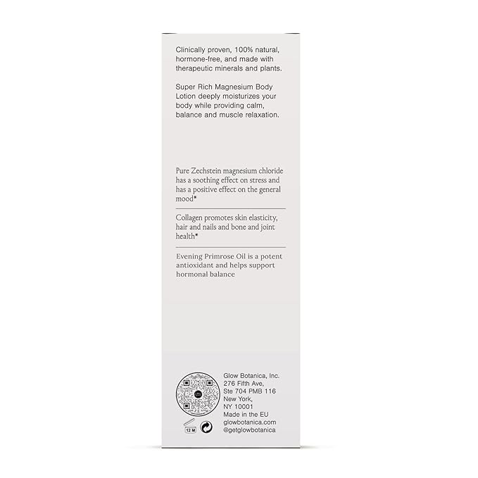 Glow by Hormone University - Magnesium Lotion with Collagen - Magnesium Cream - Bedtime Routine Sleep Lotion - The Highest Concentration of Genuine Zechstein Magnesium Chloride (Pack of 1)