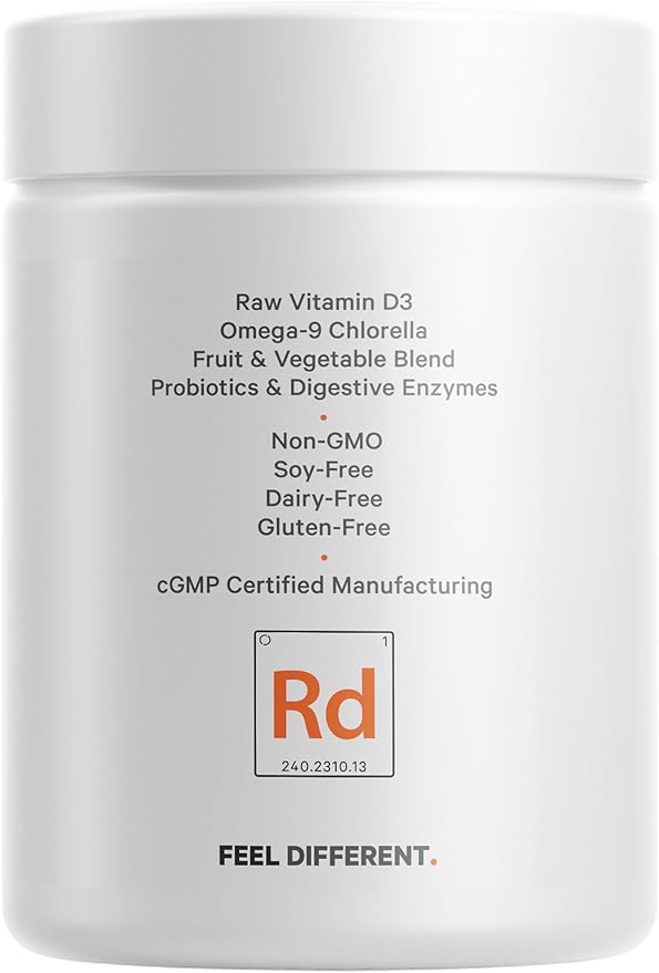 Codeage Raw Vitamin D3+ High Potency 5000 IU Supplement from Saccharomyces Cerevisiae - Raw Vitamin Probiotics Digestive Enzymes Fruits &amp Greens - 2-Month Supply - 60 Capsules