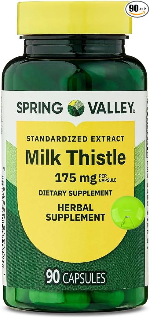 SUREFECT Spring Valley Milk Thistle Extract 175 mg Capsules - 90 Count Organizer